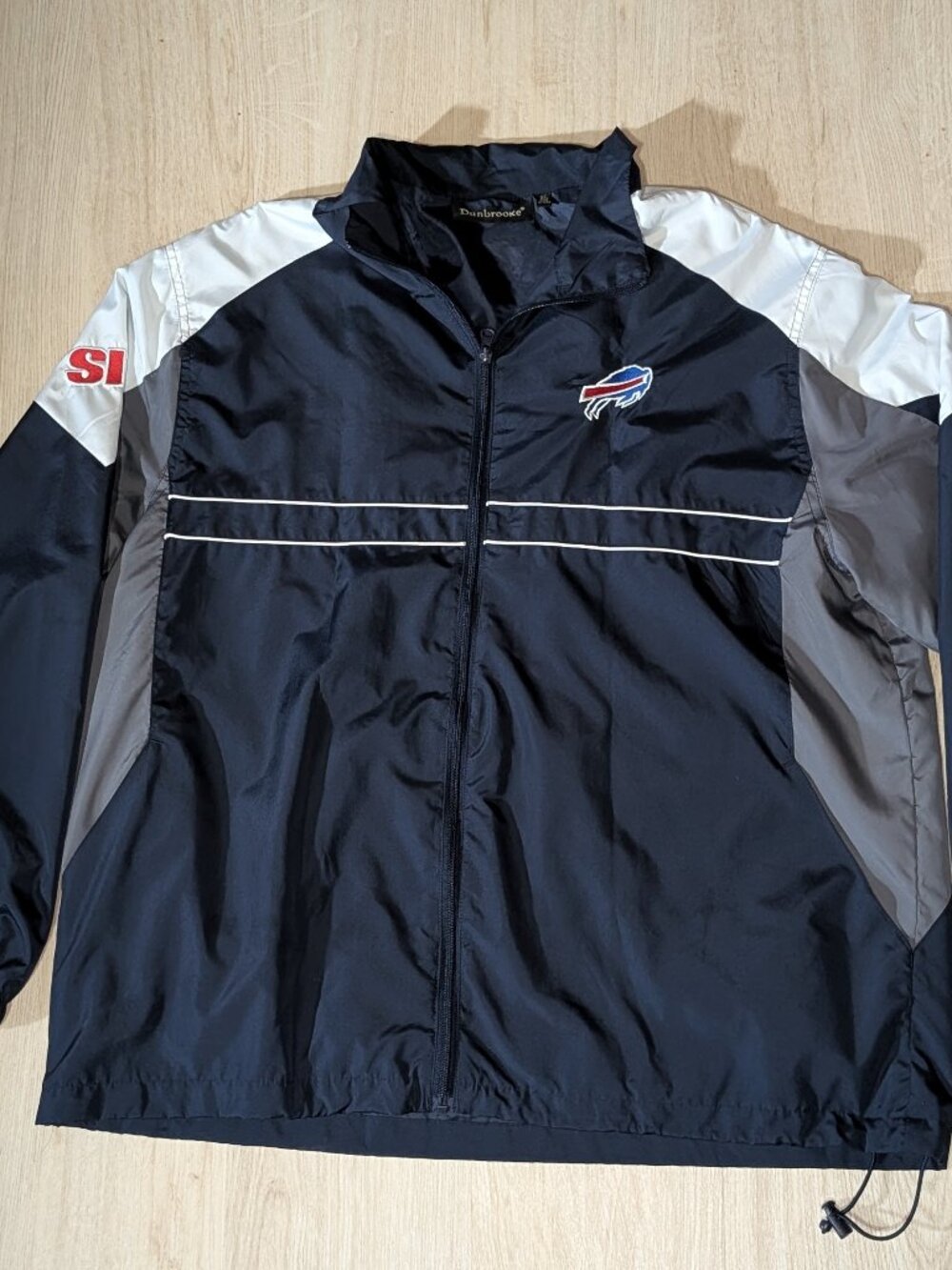 Dunbrooke x Sports Illustrated Buffalo Bills Windbreaker Navy Silver Full Zip XL